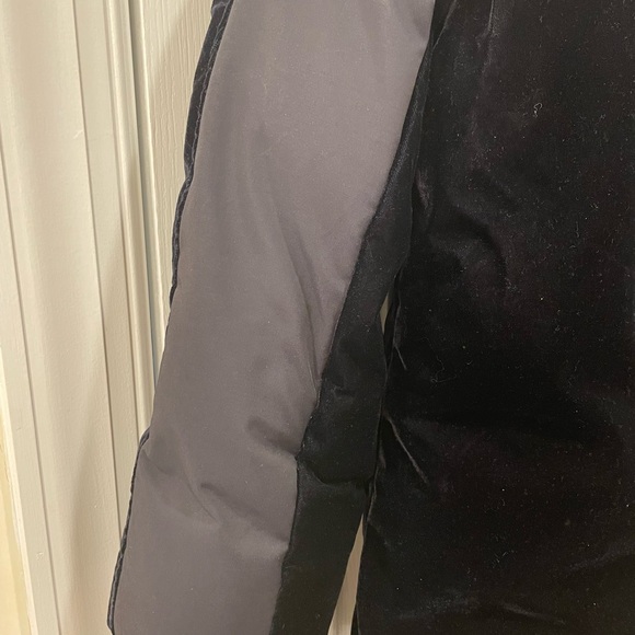 Elie Tahari Real Fox Fur Trim Velvet Down Puffer - Picture 6 of 10